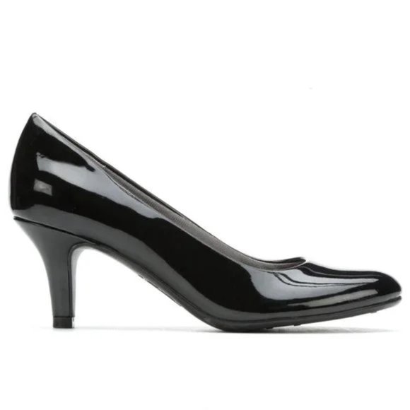 LifeStride Shoes - 9.5W 9.5 WIDE LifeStride Parigi Black Patent Vegan Faux Leather Pump Heels